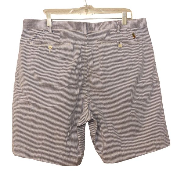 Polo Ralph Lauren shorts mens 38 blue stripe color pony stretch classic fit - Picture 2 of 10